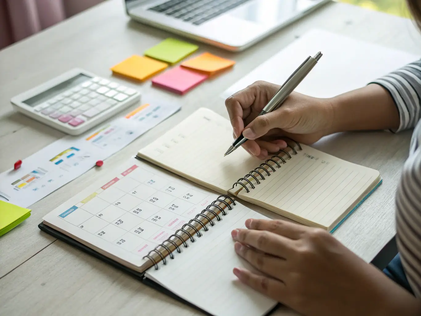 An image depicting a structured planning session, emphasizing organization and focus, tailored for neurodivergent individuals seeking support in executive functions.